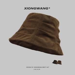 bi入水桶帽高冷风修饰脸型王者遮脸渔夫帽 想要显脸小 版 型绝了