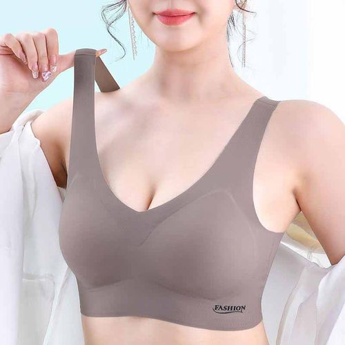 内衣夏薄款无钢圈大胸显小聚拢收副乳防下垂运动无痕美背文胸罩