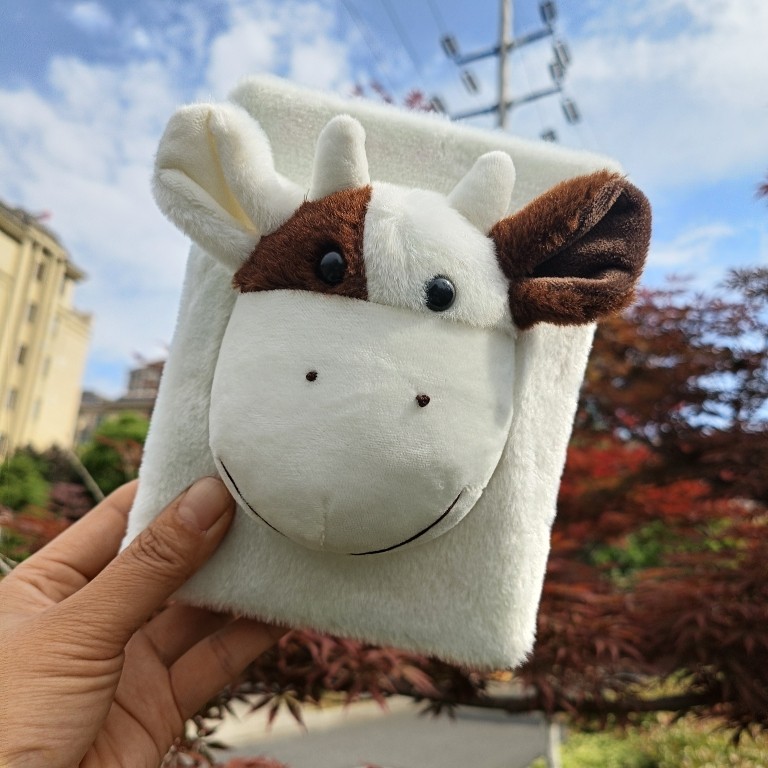 创意毛绒6寸不过塑相册本创意立体影集可爱奶牛宝宝成长相簿