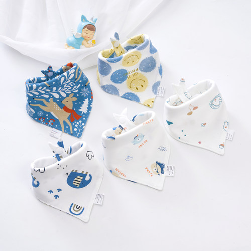 千奇宝贝新生婴儿纯棉三角巾