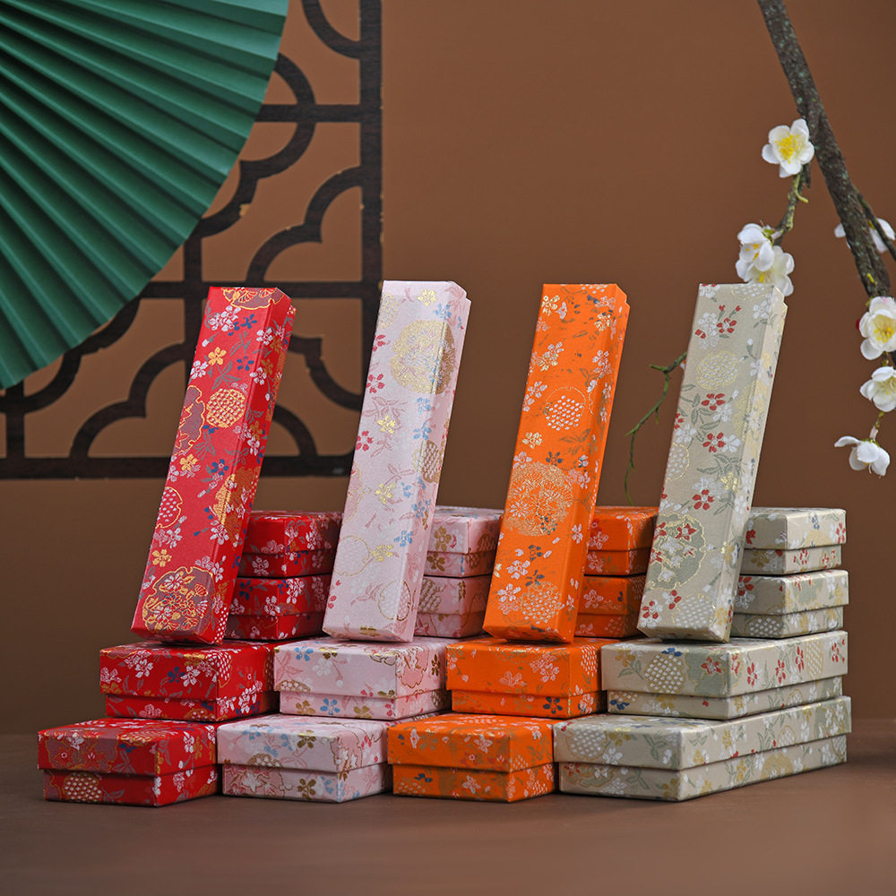 2026国风天地盖纸质包装盒精美彩色锦绘中国红挂饰礼盒头梳饰品盒,包装,首饰包装,淘宝优惠券,粉丝福利购,淘宝优惠卷