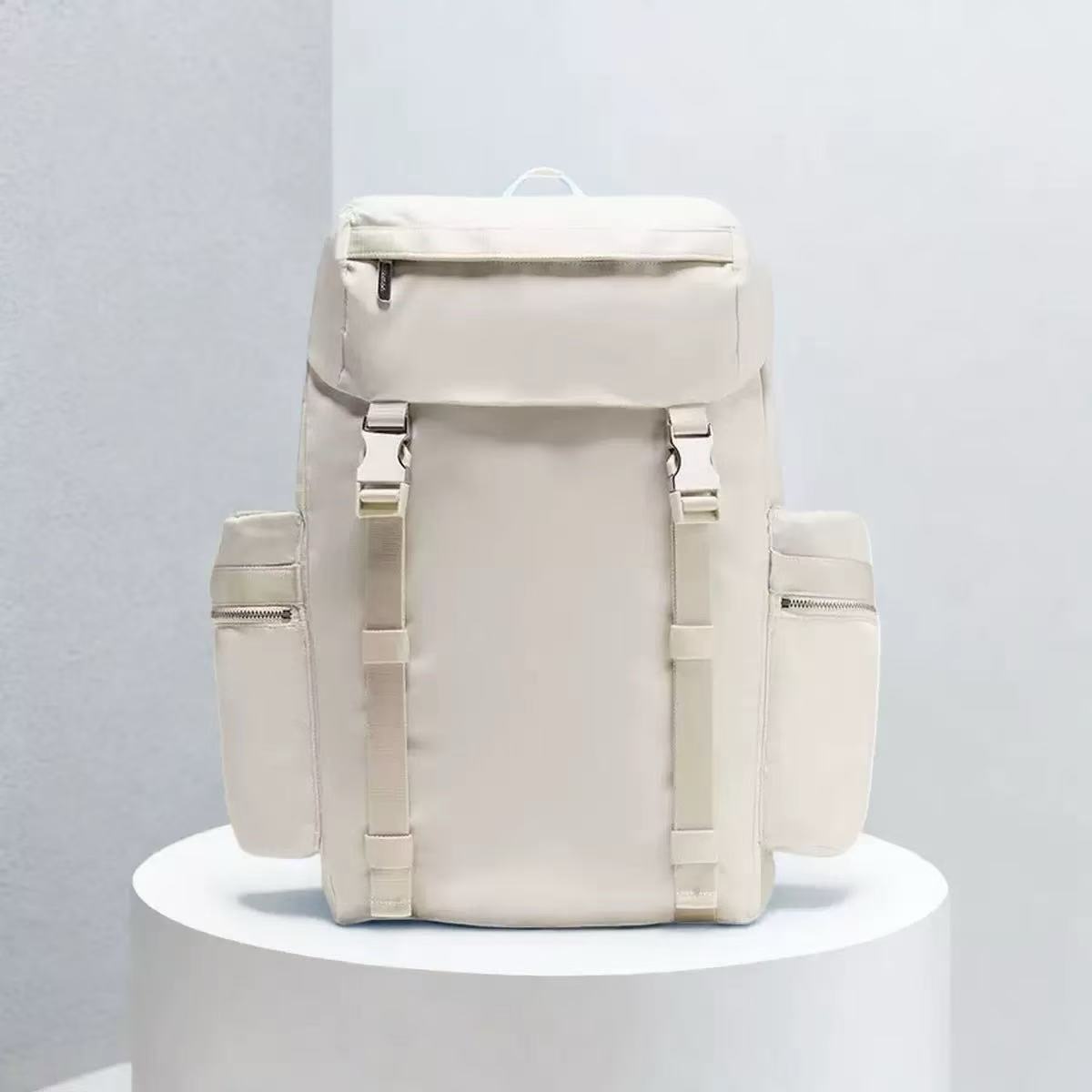 炸弹双肩包25L露露盖帽双肩大学生大容量运动登山旅行包通勤旅游