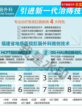 治痔技术HCPT和DG-HAL肛肠外科痔疮手术医院宣传展板普外科PS素材