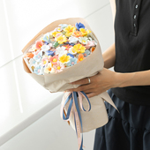 现代简约波斯菊创意永生陶瓷花雏菊桌面摆件客厅装 饰品情人节礼物