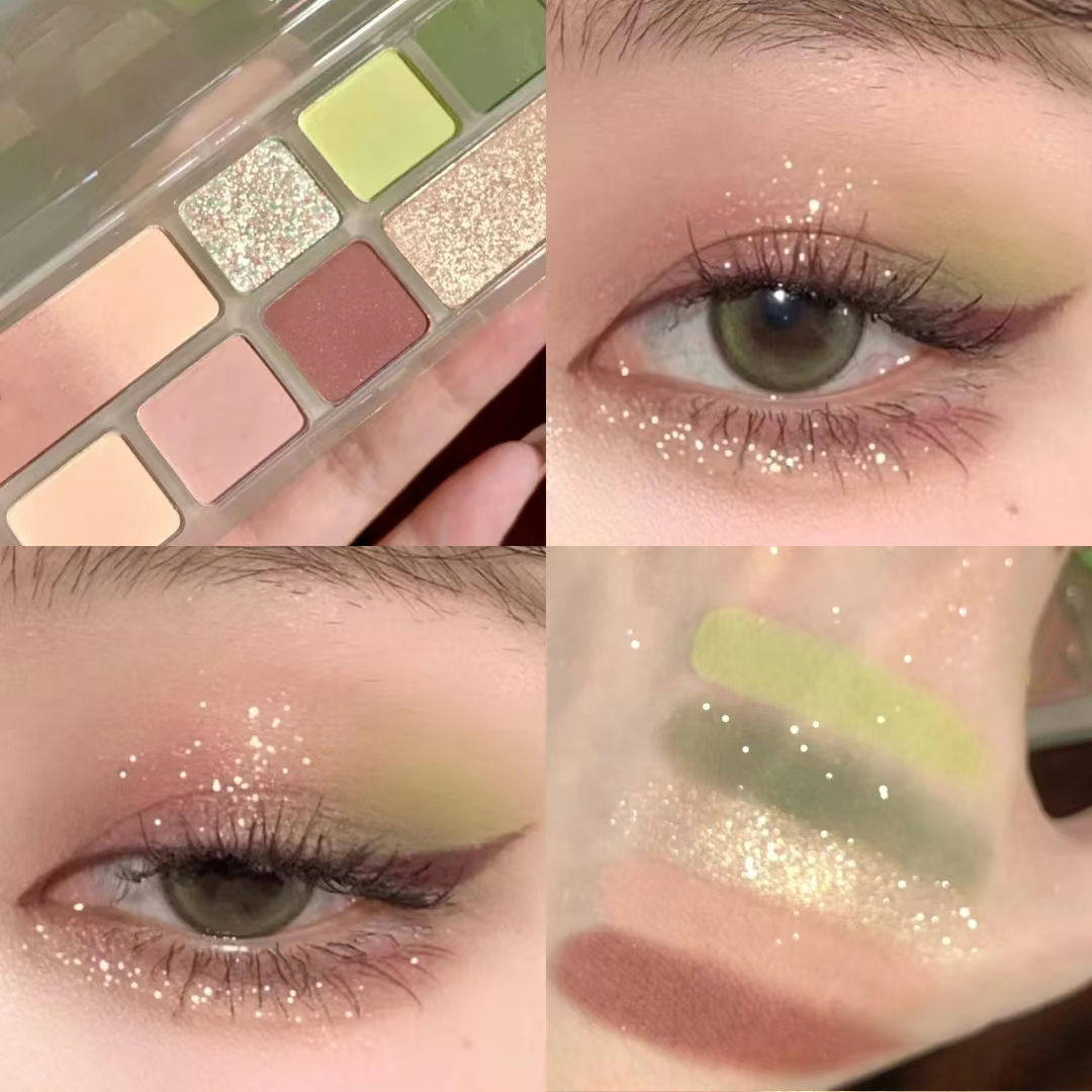 春日郁金香妆容高级感九色眼影盘削肿低饱和显白小巧便携纯欲风