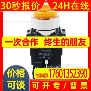 XB2BW35B1C黄色平头带灯按钮1NO ZB2BW35C+ZB2BWB11C按钮
