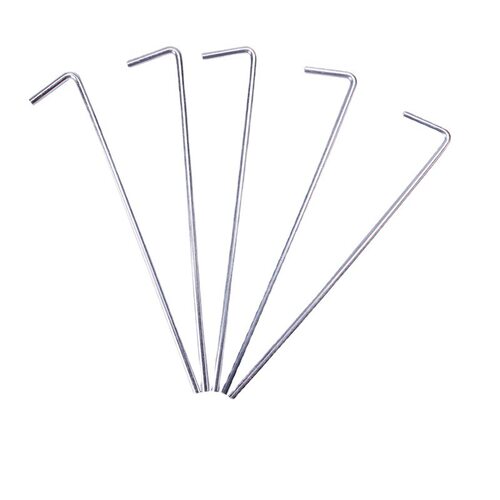 7字型地钉帐篷足球门敏捷梯配件弯钩电镀钢地钉L型固定钉