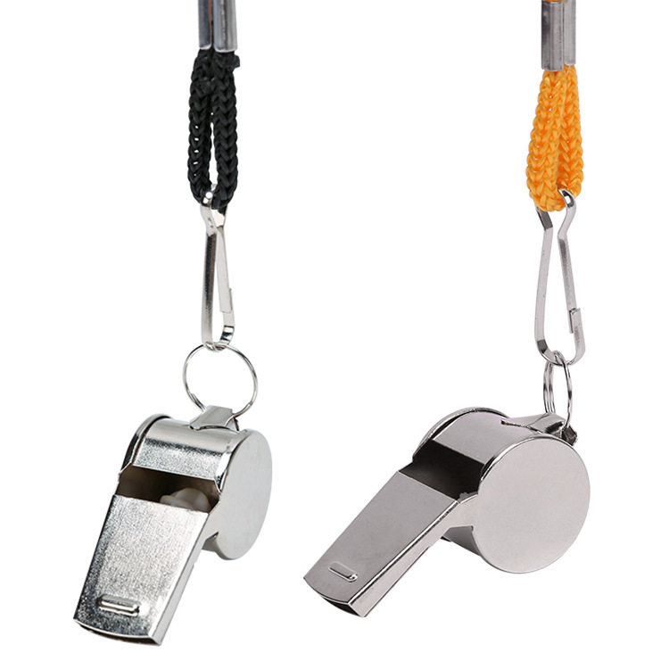 不锈铁口哨高品质金属裁判口哨体育运动篮球排球足球哨子带绳