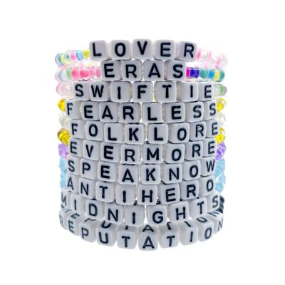 泰勒斯威夫特特演唱粉丝手链声誉英文字母软陶手链套装手串