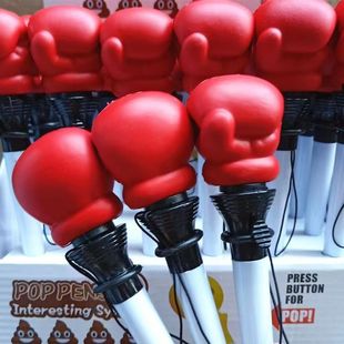 创意拳头造型弹跳圆珠笔 趣味弹射笔 学生书写工具 减压娱乐