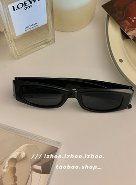 树莓红字母墨镜女高级感太阳镜