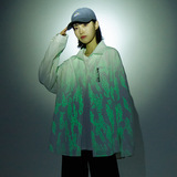 中性2021新品潮牌衬衫外套全身满印夜光印花衬衣女H1557，女装衬衫，电商A362