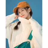 中性风2021秋冬新款宽松花纹设计百搭打底高领毛衣H4038，女装针织衫/毛衣，电商A362