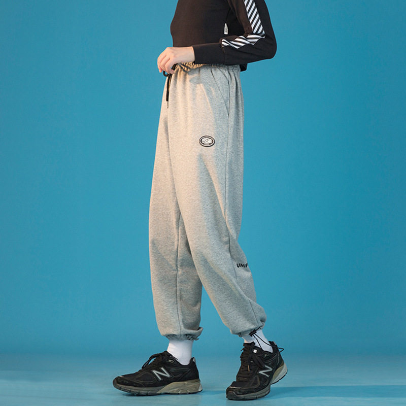 中性2021秋冬新款脚口可调抽绳宽松休闲阔腿运动裤G2522，女装休闲裤，电商A362
