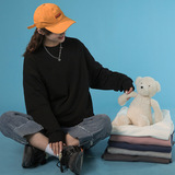 中性卫衣女2021秋季新款日系宽松纯色ins风情侣外套G3023，女装卫衣/绒衫，电商A362