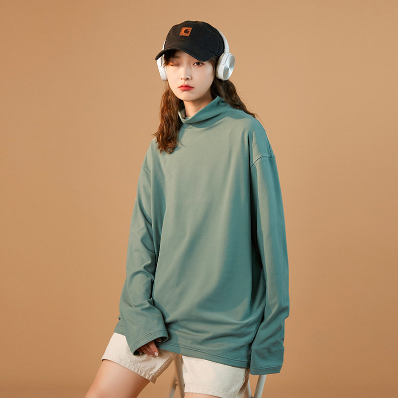 中性2021秋冬新款中高领纯色百搭基础长袖打底衫H3502-特,女装T恤,电商A362