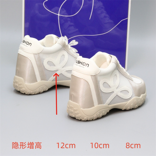 厚底增高12CM厚底网面透气德训鞋女夏季百搭小个子10cm时尚休闲鞋