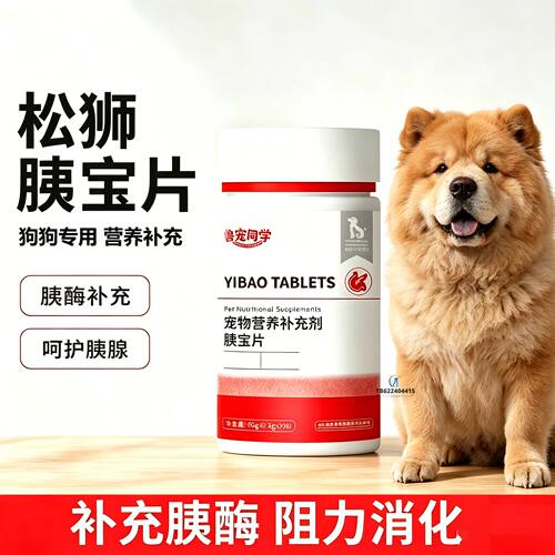 松狮专用狗狗胰宝片宠物胰腺保健品消化酶狗补胰酶狗用营养补充剂