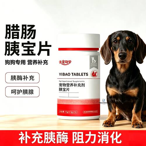 腊肠专用狗狗胰宝片宠物胰腺保健品消化酶狗补胰酶营养复合消化酶