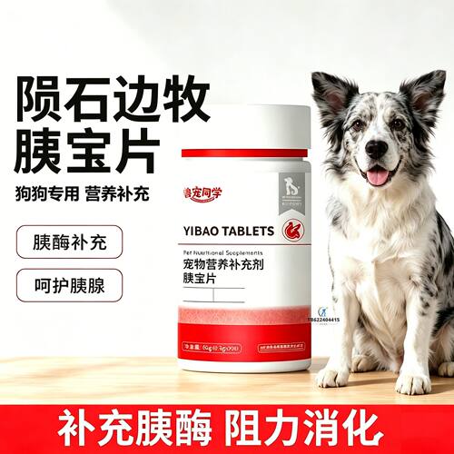 陨石边牧专用狗狗胰宝片宠物胰腺保健品消化酶狗补胰酶营养胰酶宝