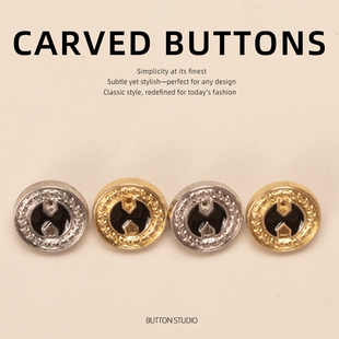 饰天蓝色橄榄绿真丝连衣裙平价毛衣 钮扣扣子装 衬衫 纽扣POLO衫