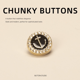 女性国风款衬衫纽扣POLO衫钮扣扣子浅棕色长袖连衣裙孔雀蓝巧