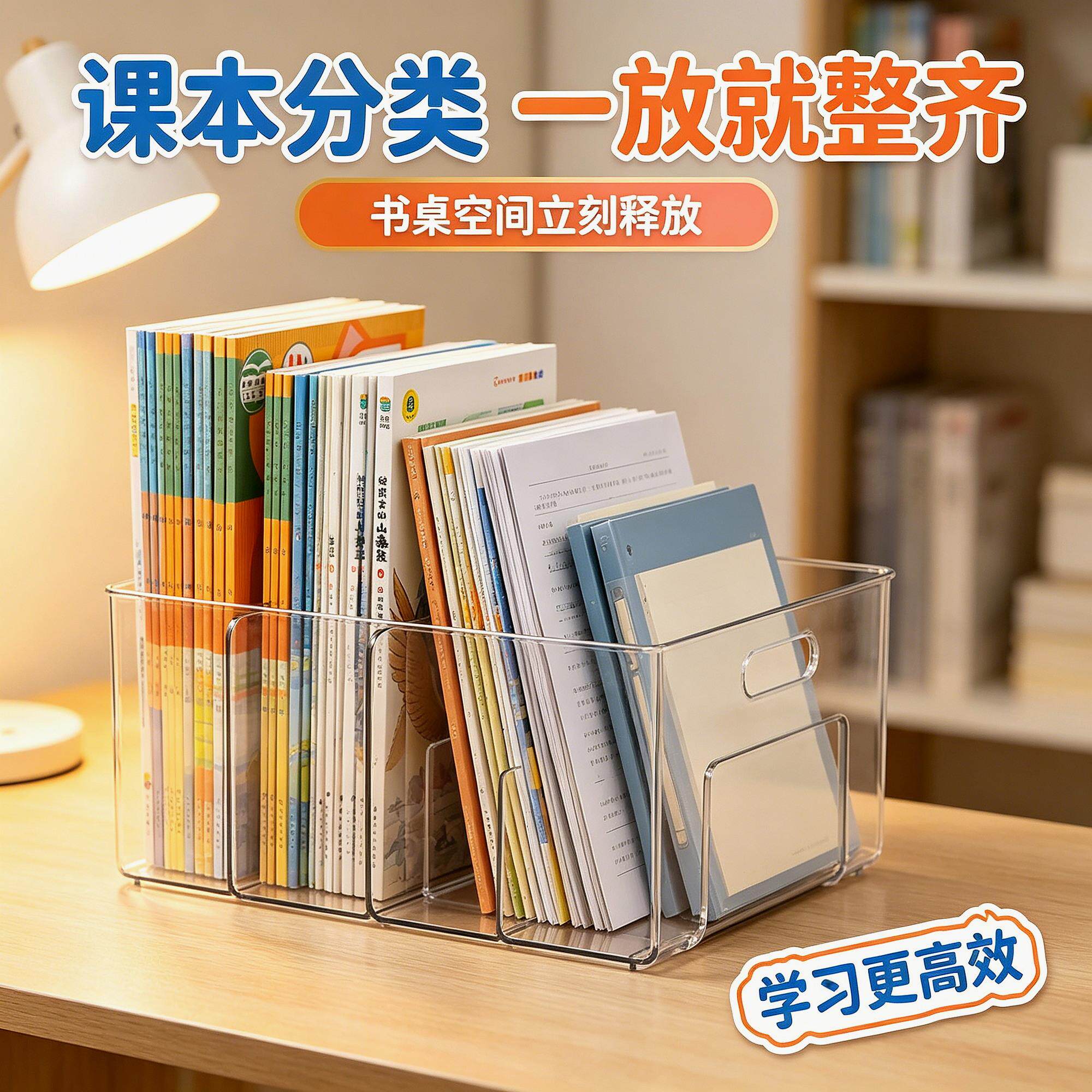 简约隐形分格折叠图书馆可爱亚