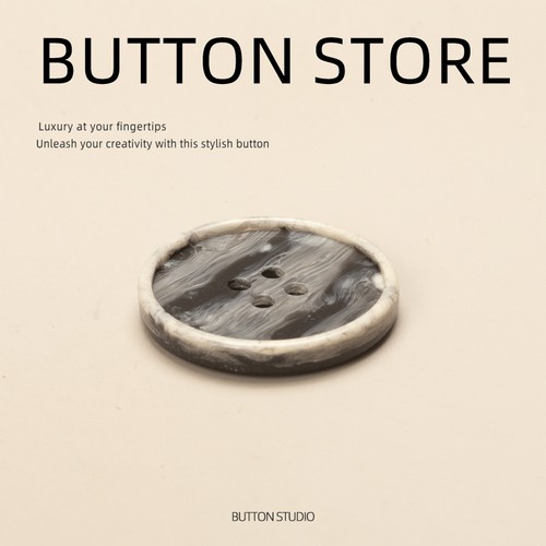 外套深灰色配件双面尼特色纽扣