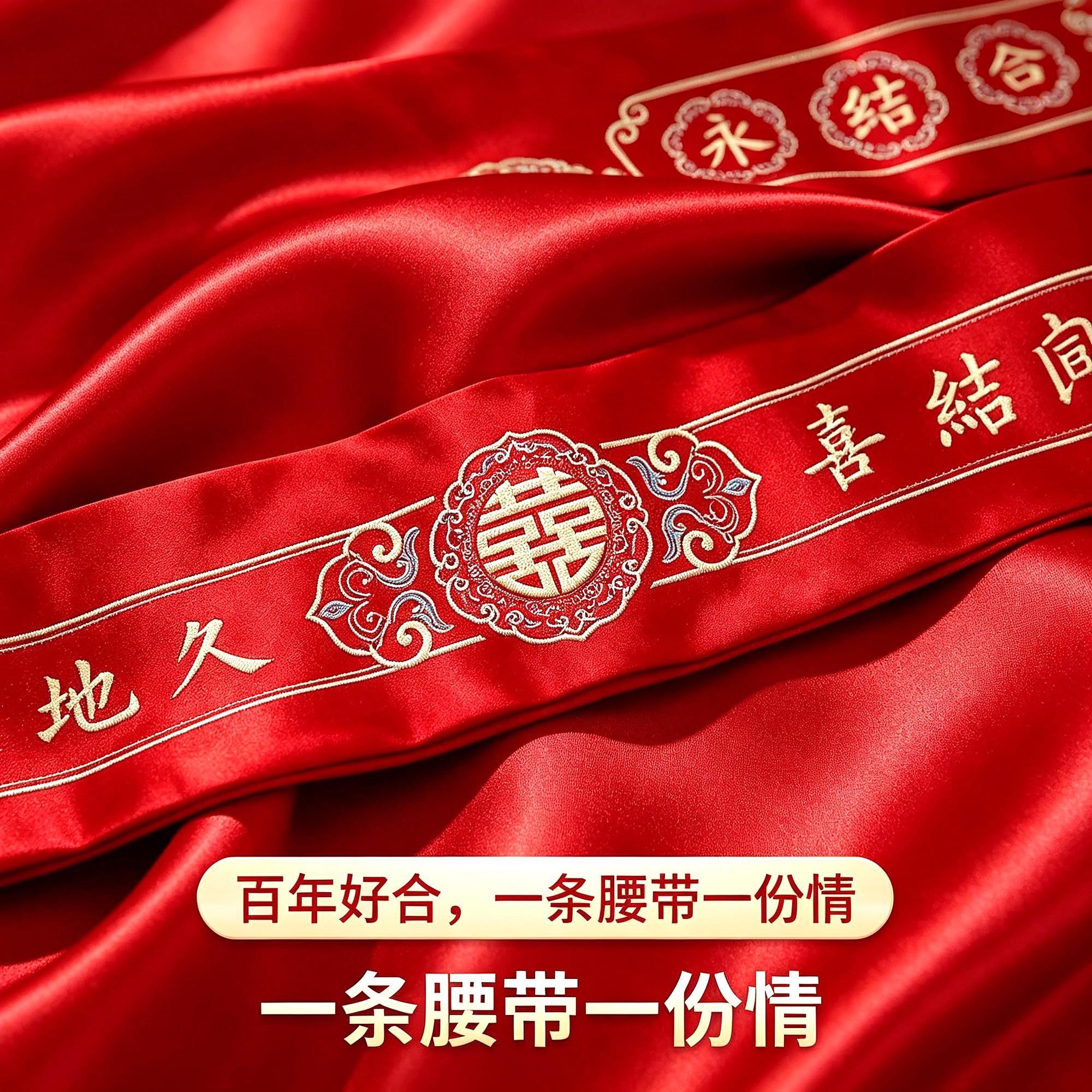 千元女方刺绣一对结婚腰缠万贯