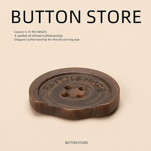 貂皮大衣毛衣开衫扣子高端精致时尚衣服纽扣配件羊绒大衣专用灰色