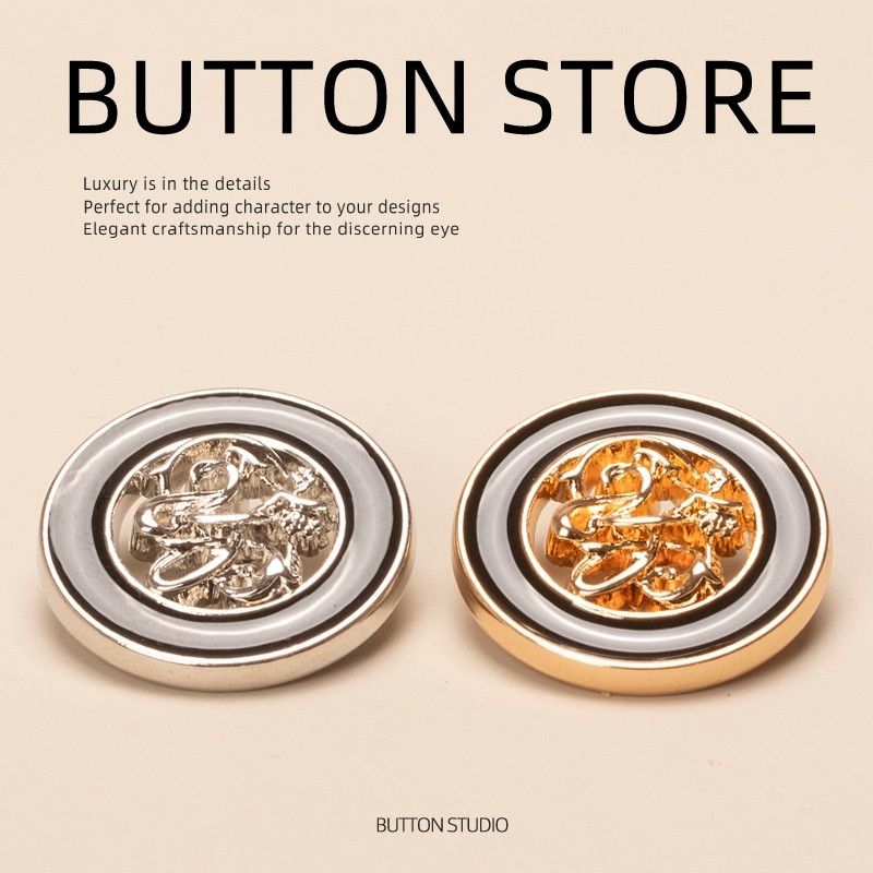 纽扣扣子学生牛仔墨绿色藕粉色