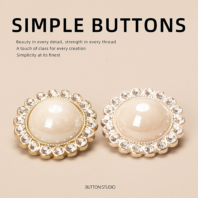 女士珍珠扣子高端精致时尚纽扣