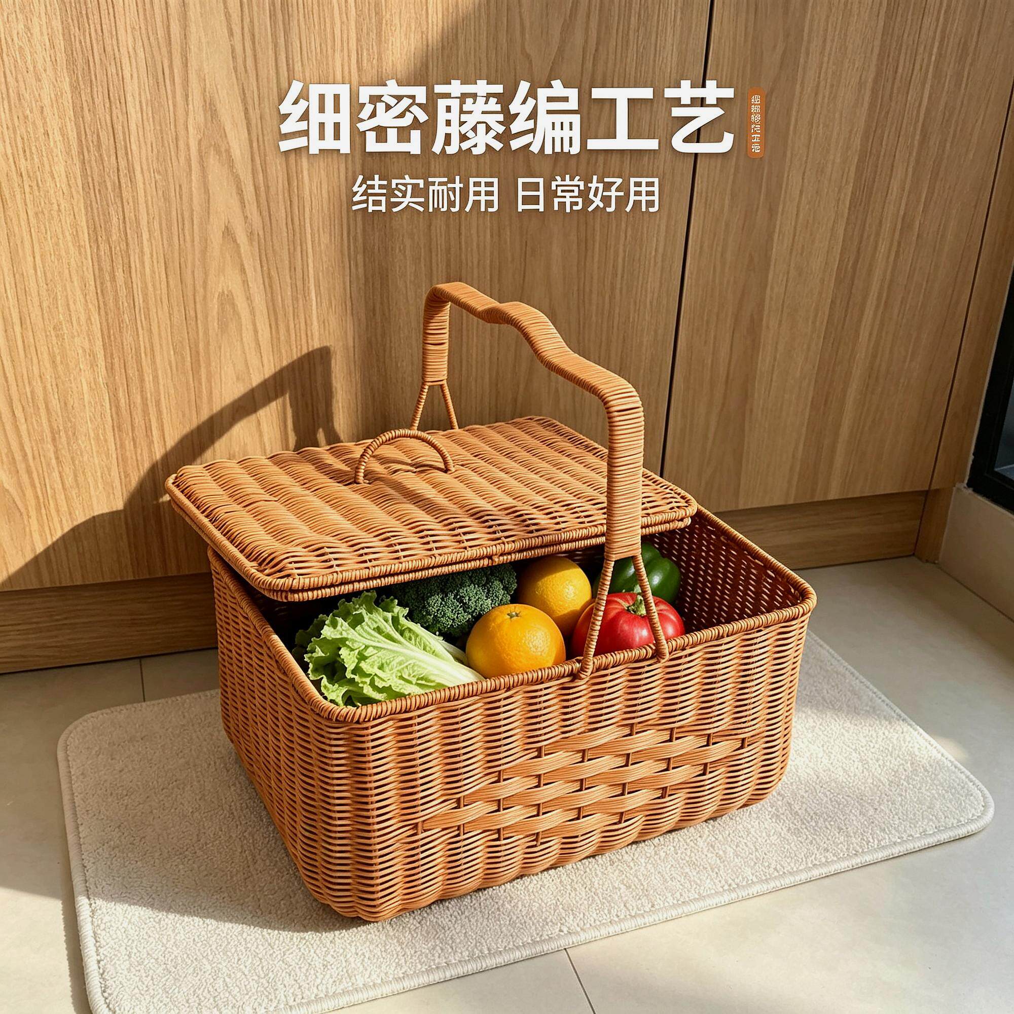 乔迁新居买菜篮子厨房手提篮仿