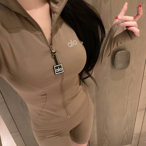 ALOYG瑜伽拉链衣领外套紧