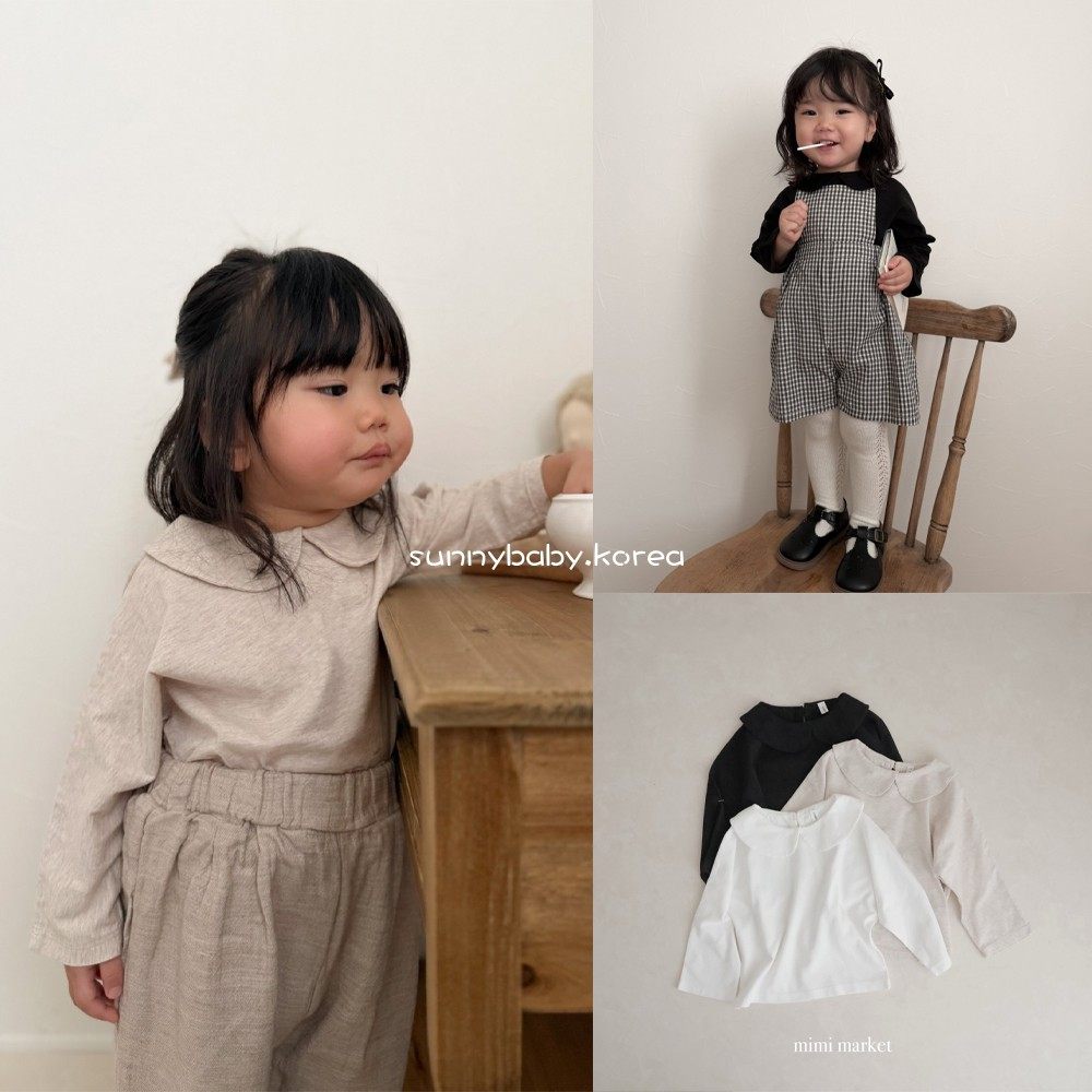 MIMIMARKET韩国童装代购26春女婴童棉柔简约纯色娃娃领打底衫T恤,童装/婴儿装/亲子装,T恤,淘宝优惠券,粉丝福利购,淘宝优惠卷