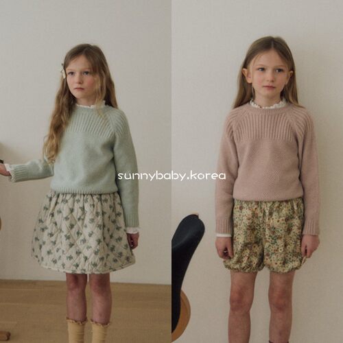 SOYE韩国进口童装代购26春女童中小童软糯洋气纯色圆领针织毛衣