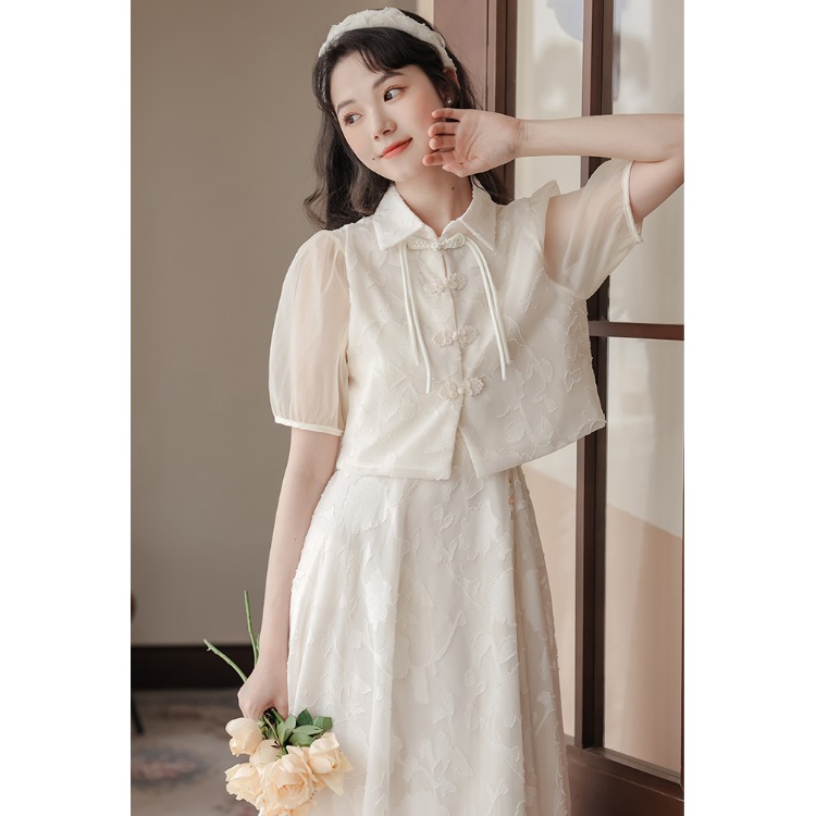 小个子新中式女装国风套装裙夏季2024新款今年流行改良旗袍连衣裙