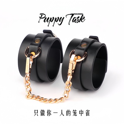 PUPPY*原创新品真皮手铐脚铐  情侣cosplay外出  道具 女m可调节