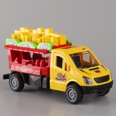 儿童惯性快餐车双开门玩具车男孩宝宝薯条汉堡小汽车模型礼物