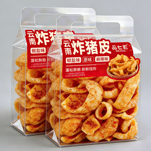品七彩云南炸猪皮开袋即食麻辣椒盐原味酥脆猪皮券小吃零食下酒菜