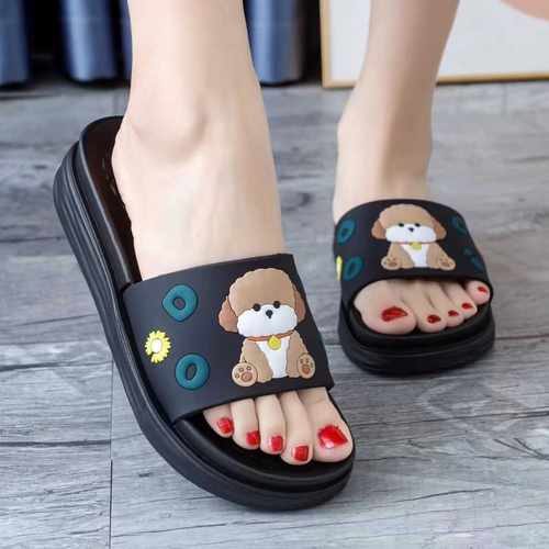 一字拖女外出夏季新款时尚韩版百搭厚底拖鞋增高防滑沙滩夏季软底