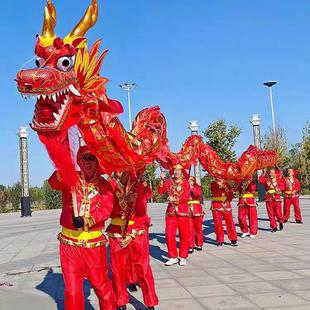 舞龙道具牛津烫金国标龙舞龙灯竞技舞龙服装专业舞龙舞狮龙头演出
