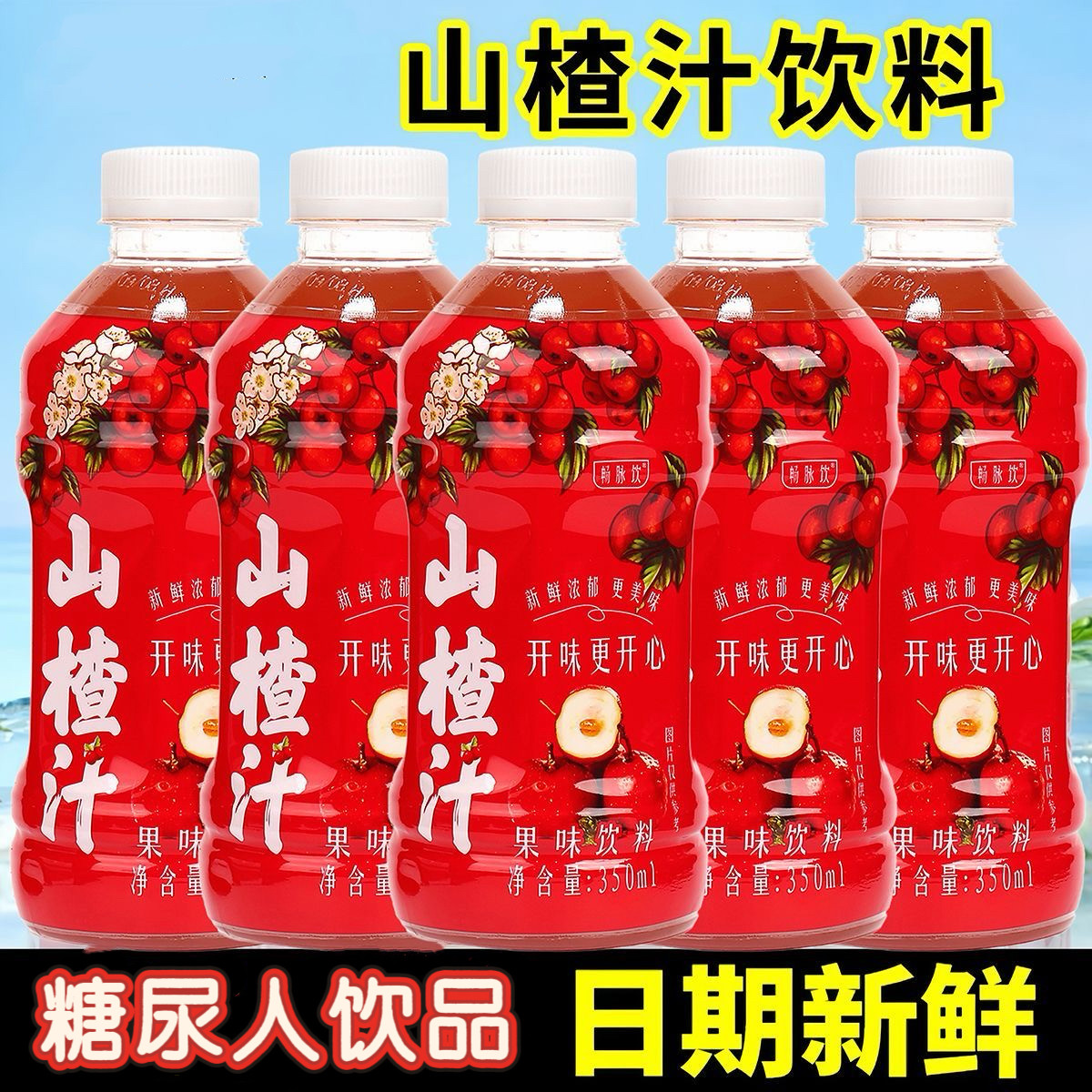 糖尿人专用零食可以吃无糖精正宗山楂汁果味饮料酸甜解腻家用常备