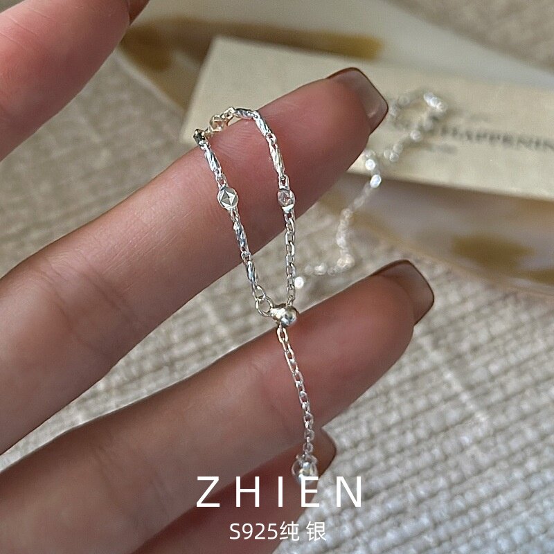S925纯银链条式戒指女日韩时尚