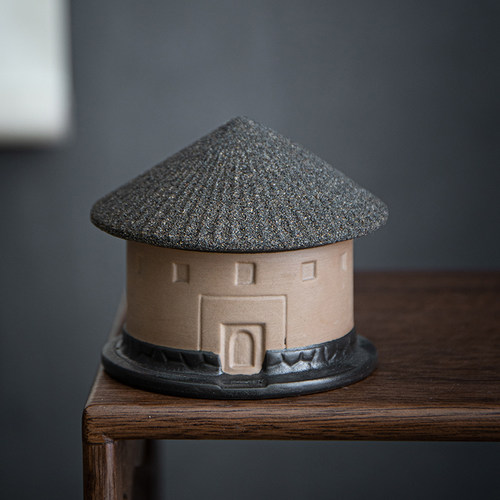 创意土楼无孔茶漏茶滤