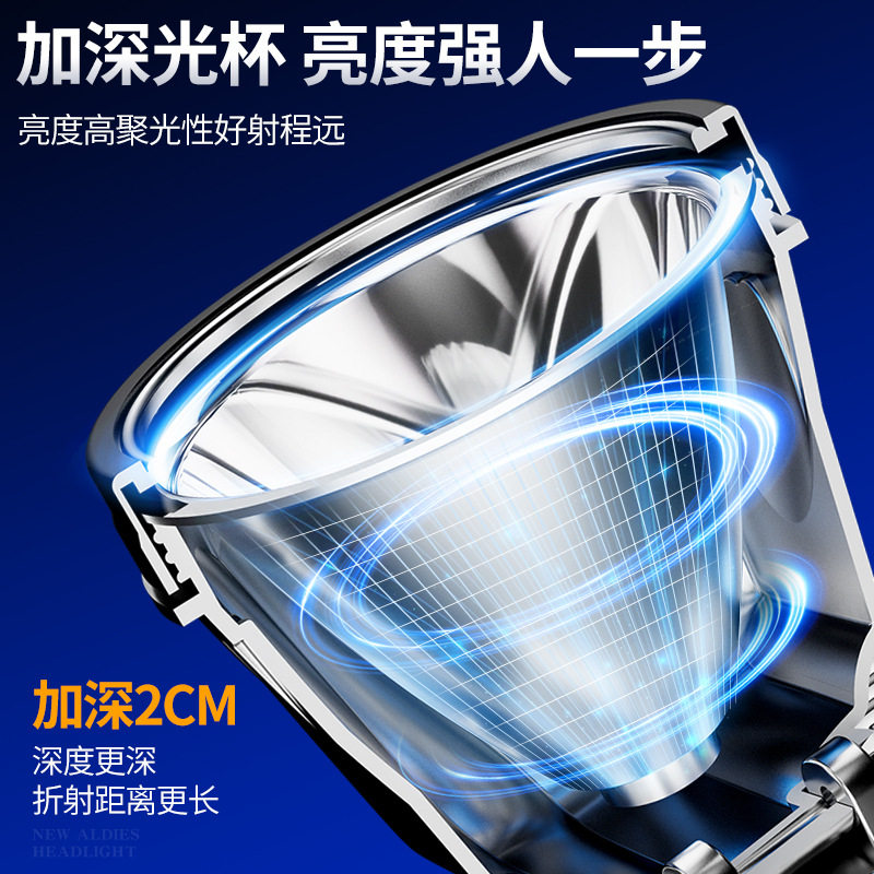 LED强光远射头戴式可充电