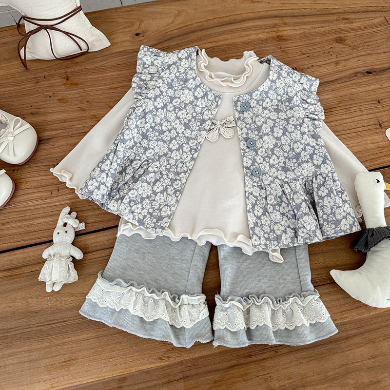 女童打底衫秋装款新款纯色公主宝宝长袖洋气儿童t恤婴幼儿上衣a类