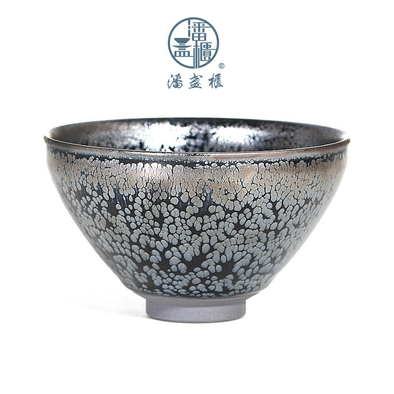 潘盏柜 12.5束口鹧鸪斑油滴建盏点茶专用原矿釉铁胎纯手工天目盏