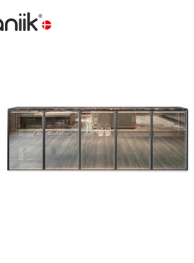 vaniik/创意设计轻奢玻璃储物柜Adrien意式高端餐边柜展示柜