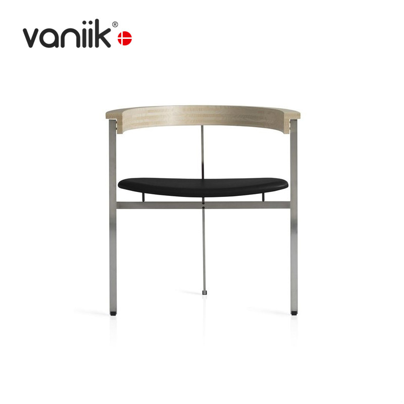 vaniik/北欧轻奢家用书房电脑办公椅PK11经典设计不锈钢架餐椅